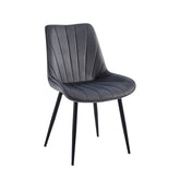 Lesedi Dining Chair - Grey Velvet